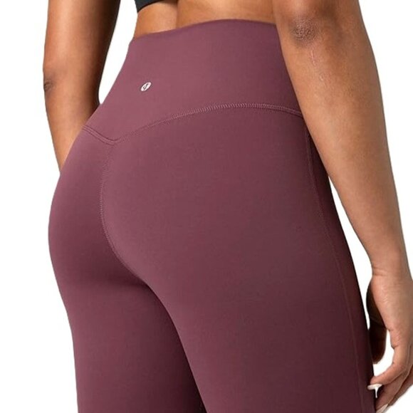 Colorfulkoala Women's Dreamlux Crossover Flare Leggings High Waist Plum Small - Picture 4 of 5
